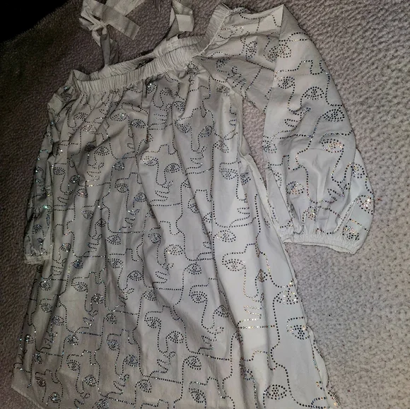 NWT Gorgeous Akira Face Off Boho Sparkling Chic Midi Dress - Picture 15 of 16